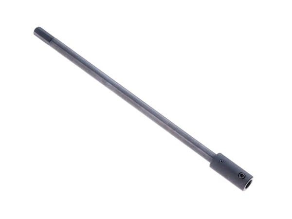 A Bahco arbor extension piece with a polished finish for increasing the reach of holesaws.