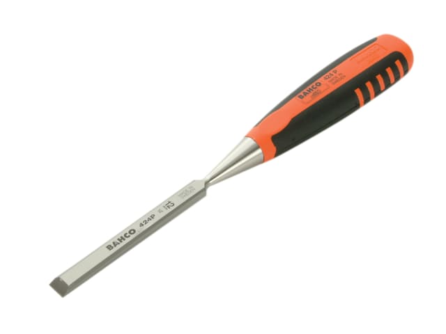 A 12mm chisel from the Bahco 424-P series with a black and orange ergonomic handle.