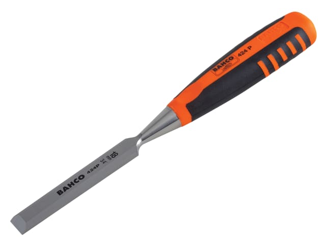 An 18mm chisel from the Bahco 424-P series with a hardened and tempered steel blade.