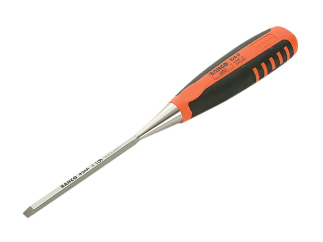 A slim 4mm chisel from the Bahco 424-P series for fine, detailed woodworking.
