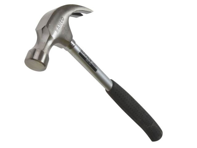 A heavy-duty Bahco 429 claw hammer, 20oz, with a forged steel body and comfort grip.