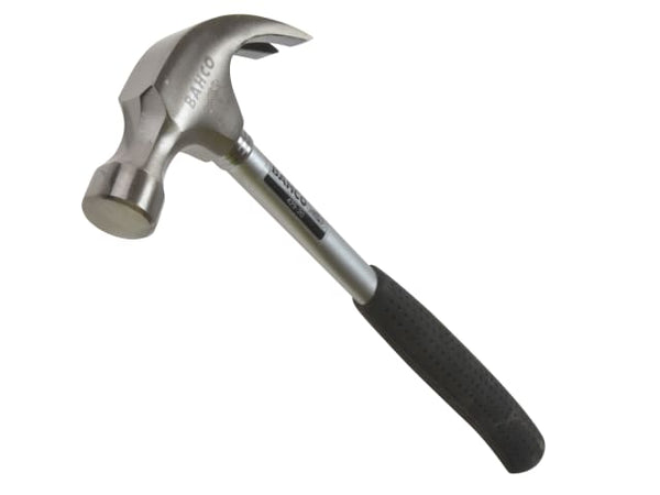 A heavy-duty Bahco 429 claw hammer, 20oz, with a forged steel body and comfort grip.
