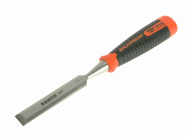 A Bahco 434 series 10mm bevel edge chisel with an ergonomic two-component handle.