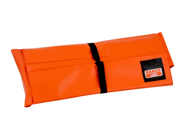 The Bahco 200mm Ergo engineering file set shown inside its open black wallet.