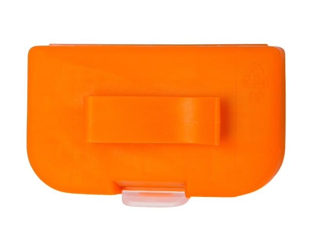 Angled view of the compact and portable Bahco 31-piece bit set case.