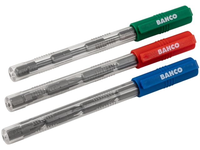 A single Bahco screwdriver bit pen shown open, revealing the bits stored inside.