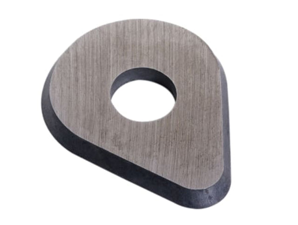 A Bahco 625-PEAR pear-shaped carbide scraper blade for precision scraping tasks.