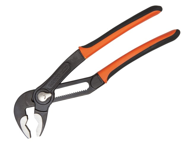 Bahco 72 series quick-adjust slip joint plier with black comfort grips.