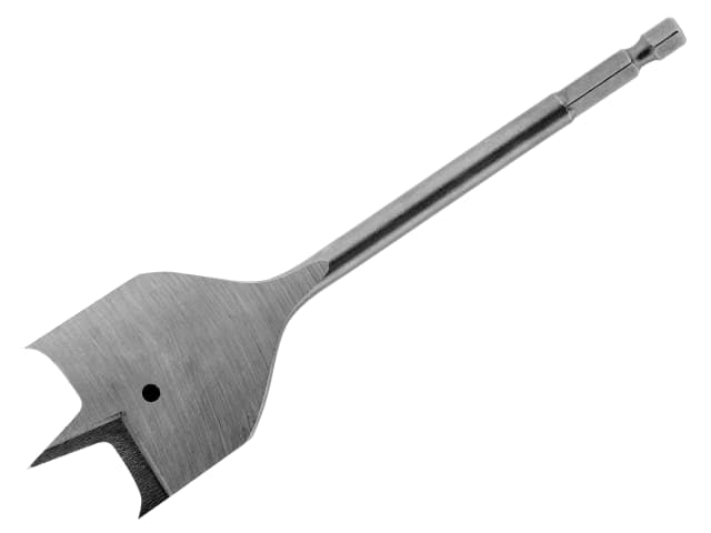 A large 40mm Bahco flat bit with wing tips for clean and precise hole cutting.