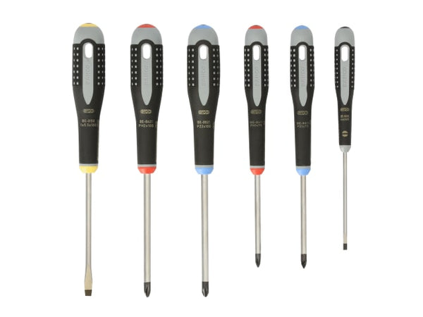 A 6-piece Bahco Ergo screwdriver set with Torx tips for specialized fasteners.
