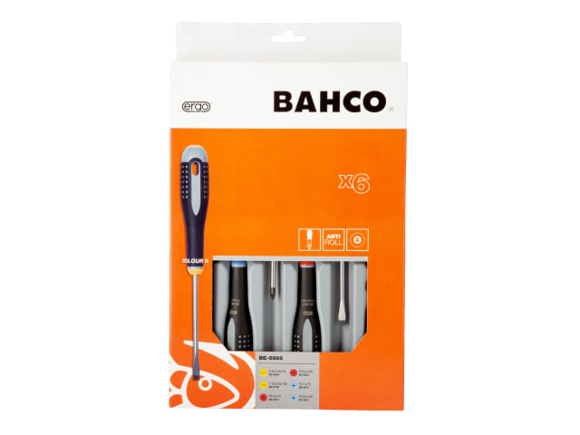 The Bahco 6-piece Ergo Torx screwdriver set in its branded retail box.