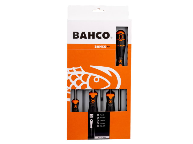 The BahcoFit 5-piece Torx screwdriver set in its branded cardboard packaging.