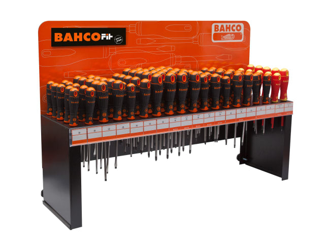 A large 95-piece BahcoFit screwdriver display for retail environments.