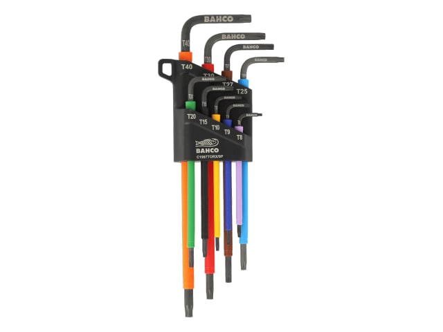 Bahco C1997TORX/9P Long TORX Coloured L-Key Set, 9 Piece