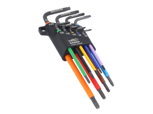 Bahco C1997TORX/9P Long TORX Coloured L-Key Set, 9 Piece