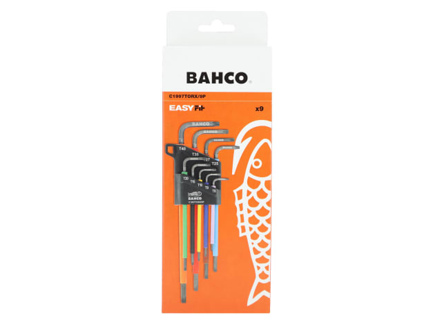 Bahco C1997TORX/9P Long TORX® Coloured L-Key Set, 9 Piece