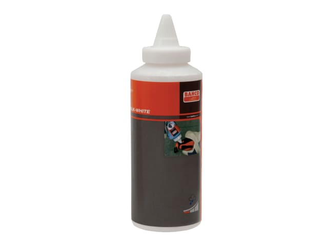 Bahco Marking Chalk in a white, easy-pour bottle, ideal for various construction applications.