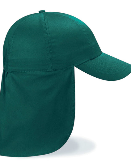 Beechfield B11B baby original cuffed beanie in a solid bottle green color.