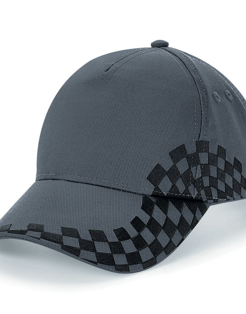 Graphite grey Beechfield B159 5-panel cap, ideal for printing.