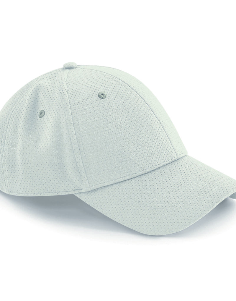 Light grey Beechfield B196 original flat peak snapback with a tonal sticker.