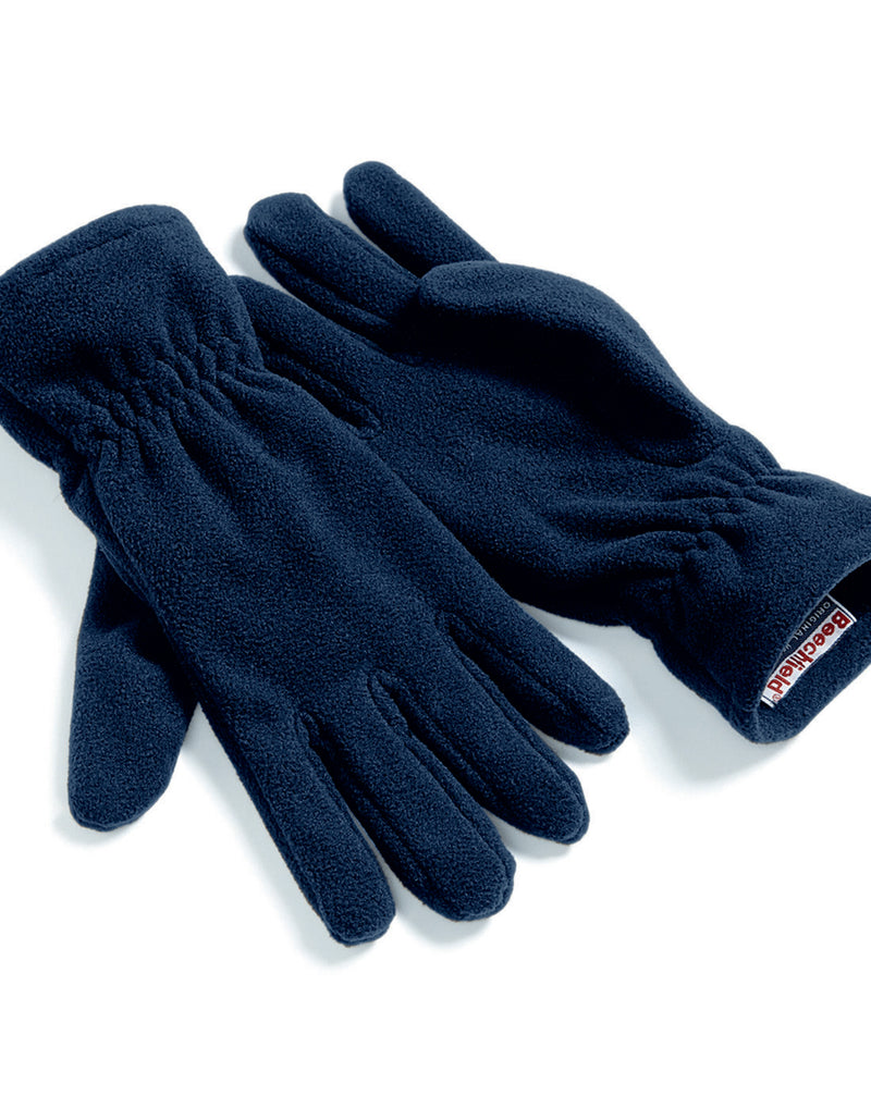 French navy Beechfield B296 retro 6-panel cap with an adjustable rear strap.