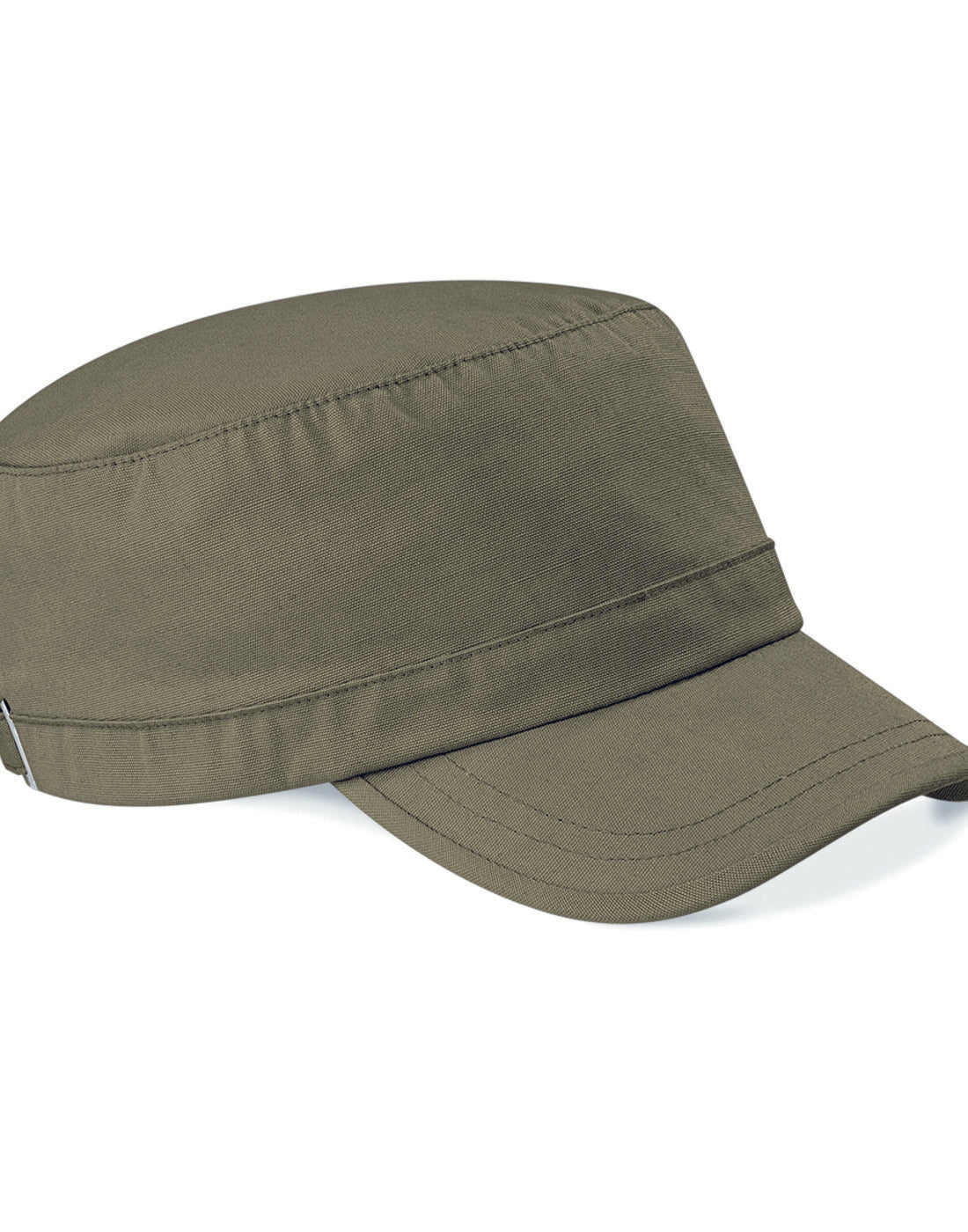 Khaki green Beechfield B34 low profile cap in a heavy brushed cotton fabric.