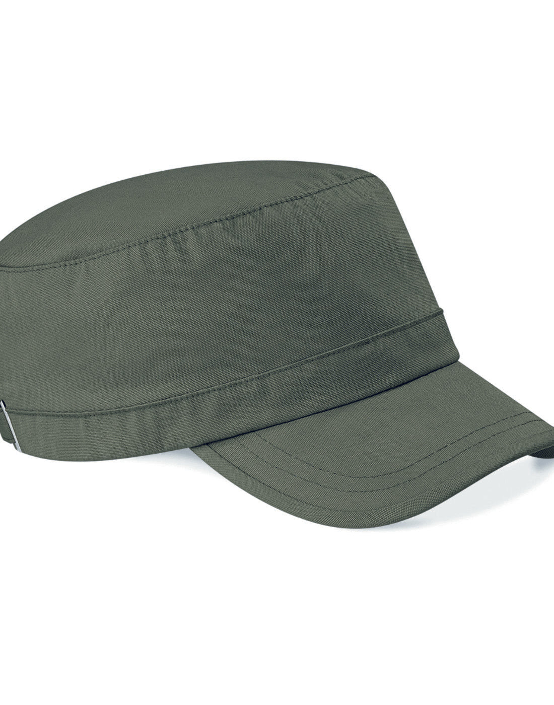 Olive green Beechfield B34 low profile cap made of heavy brushed cotton.