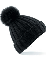 Beechfield Verbier Fur Pop Pom Chunky Beanie - thumbnail 2