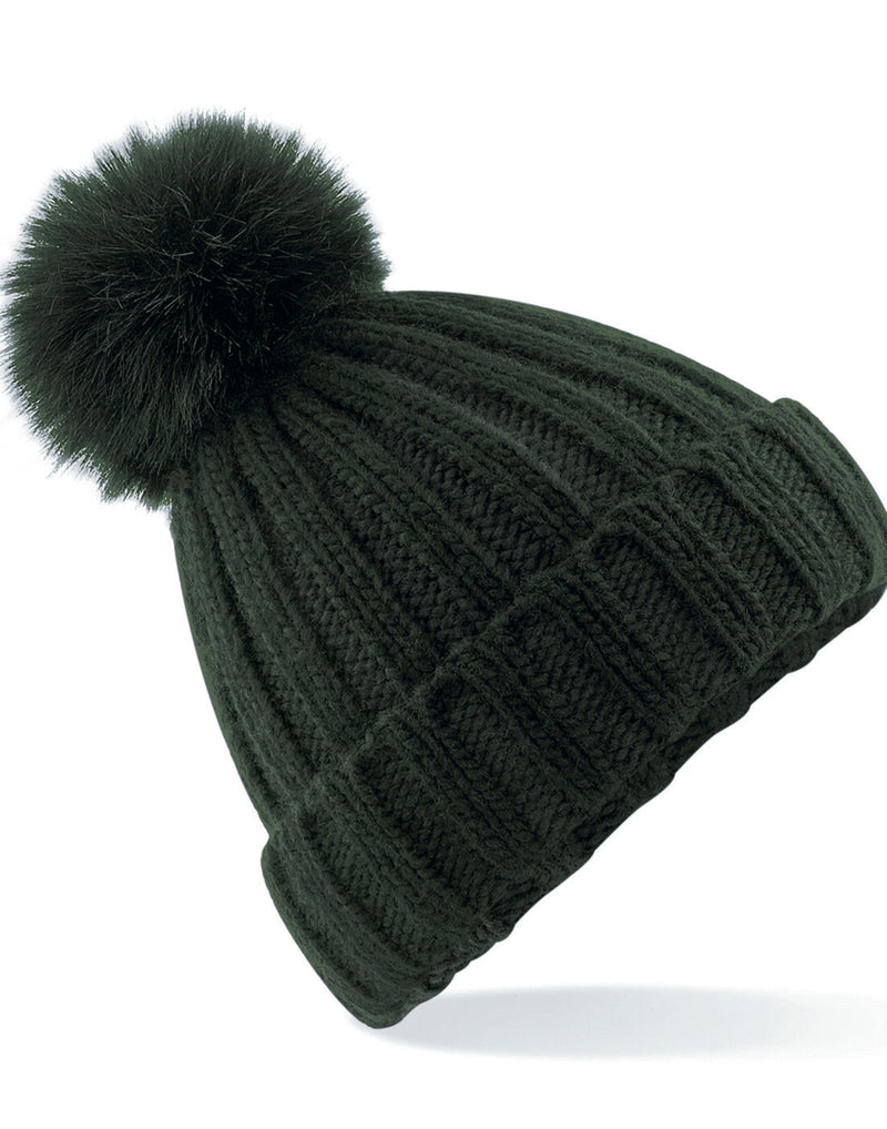 Dove grey Beechfield B413 cozy chunky beanie with a soft, thick knit.