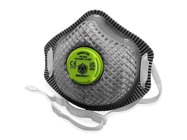 Beeswift Charcoal P2 Premium Mesh Cup Mask - (Pack of 10)