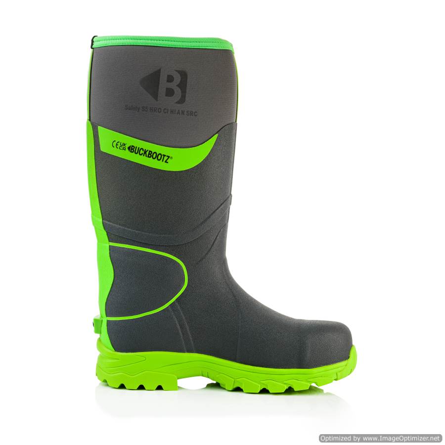 BBZ8000 Buckbootz S5 360° High Visibility Neoprene/Rubber Safety Wellington Boot with Ankle Protection