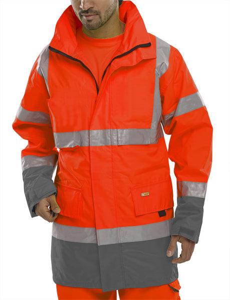 Beeswift BD109 Re/Gy Traffic Jacket 4XL