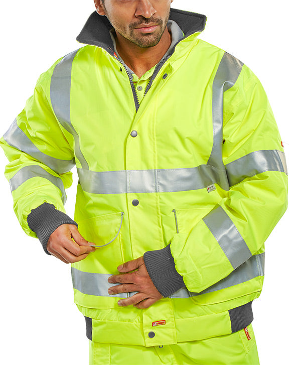 Beeswift Super Bomber Hi-Vis Waterproof Jacket
