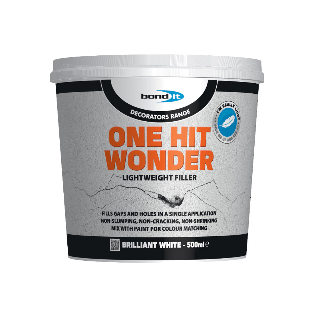 One Hit Wonder Lightweight Filler. White. Size 500ml.