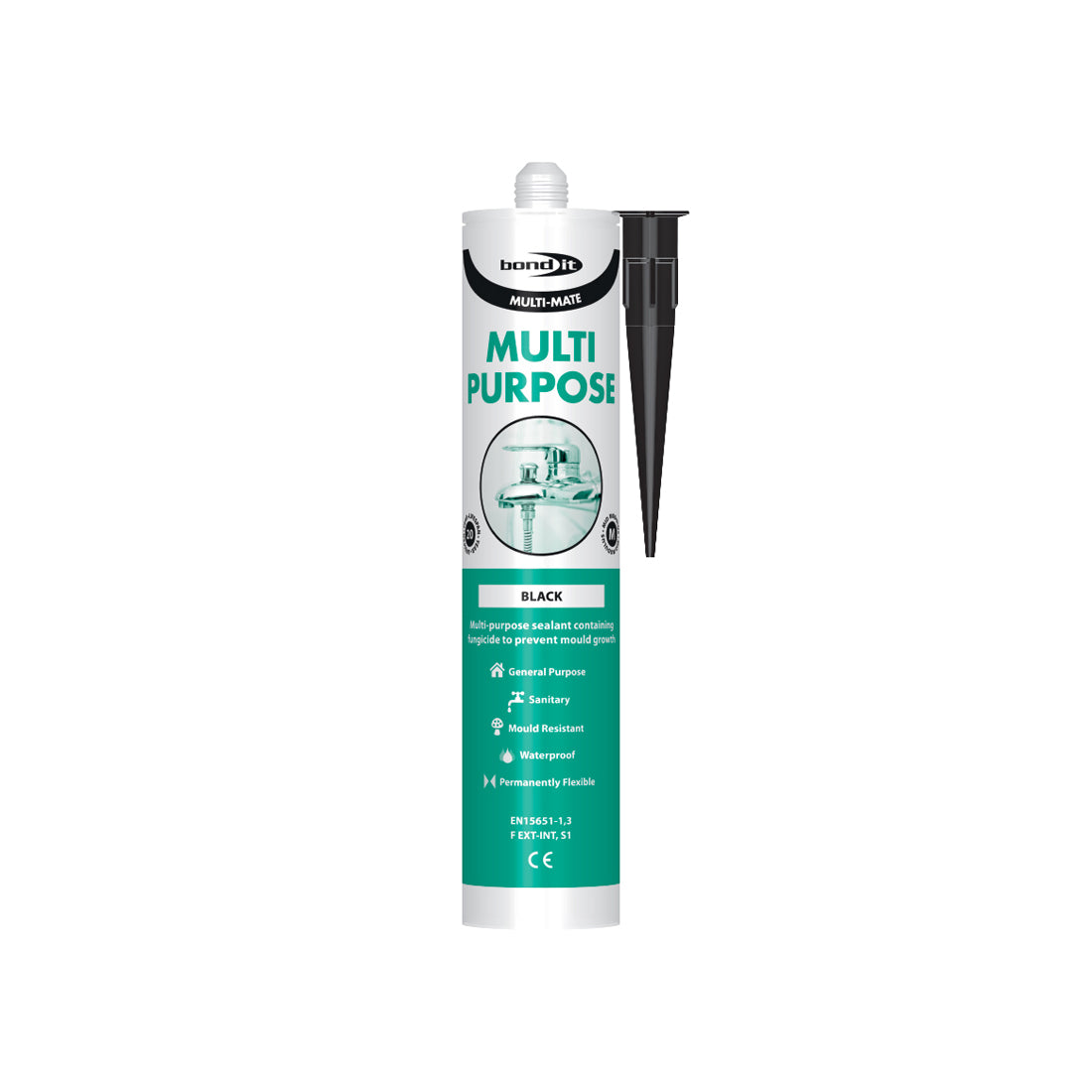 Multi-Mate General Purpose Silicone Sealant. Black. Size EU3.