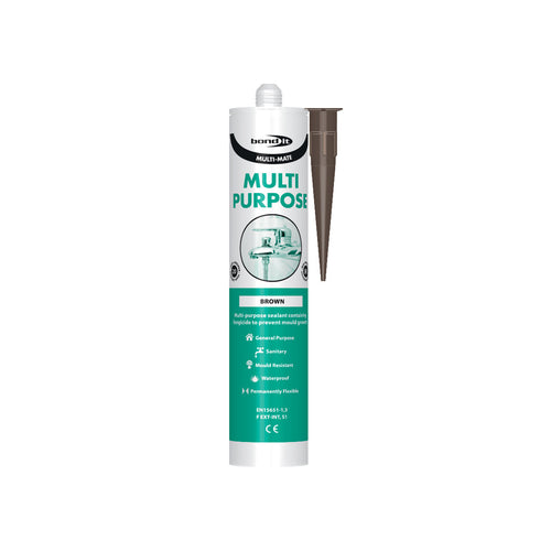 Multi-Mate General Purpose Silicone Sealant. Brown. Size EU3.