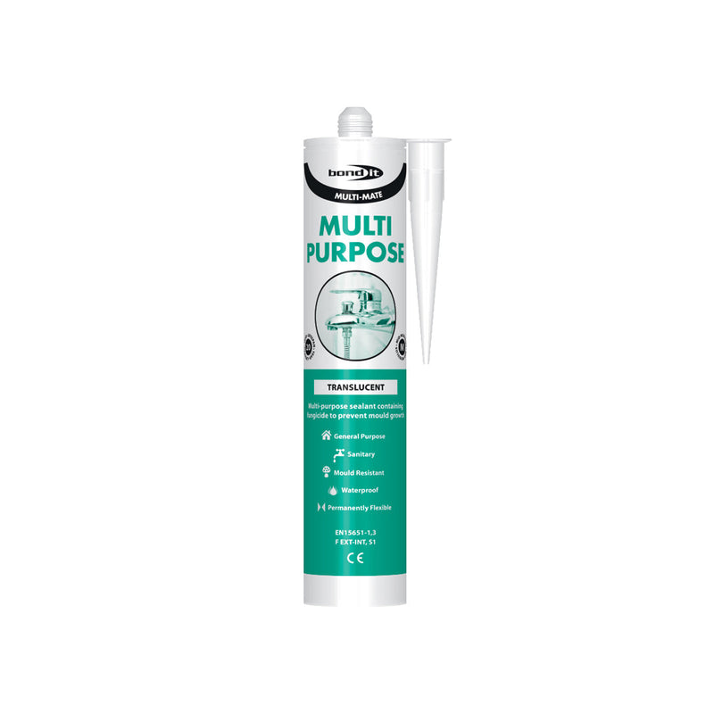 Multi-Mate General Purpose Silicone Sealant. Translucent. Size EU3.