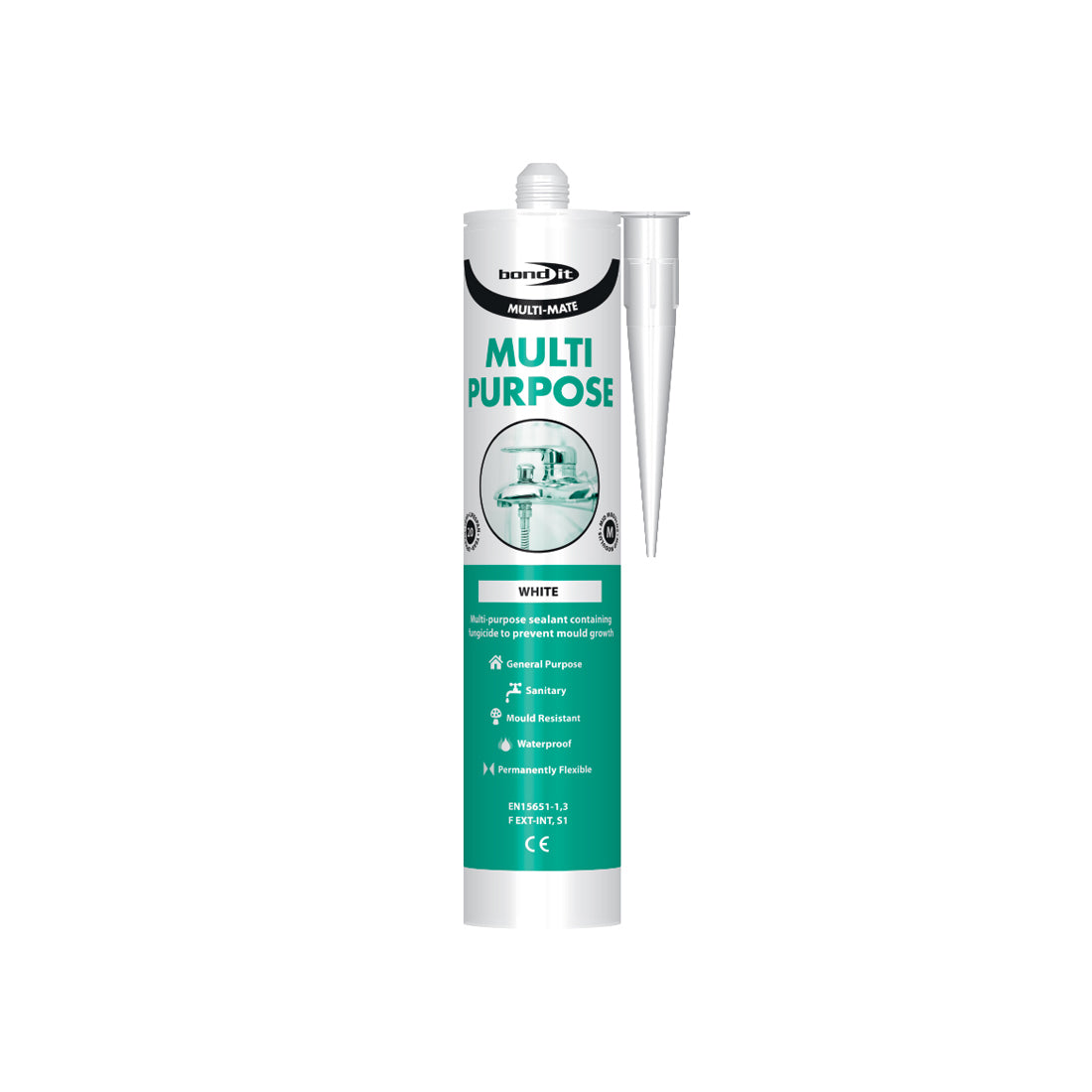 Multi-Mate General Purpose Silicone Sealant. White. Size EU3.