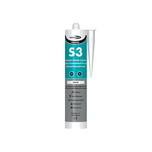 S3 Sanitary Silicone. White. Size EU3.