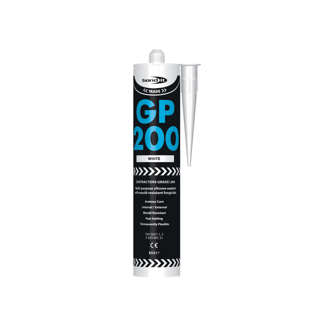 General Purpose GP200 Silicone Sealant. White. Size EU3.