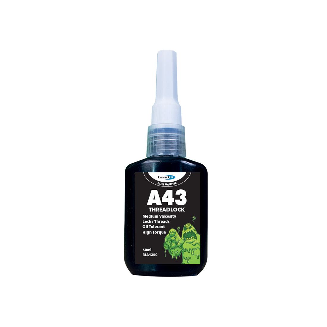 A43 Threadlock. Blue. Size 50ml.