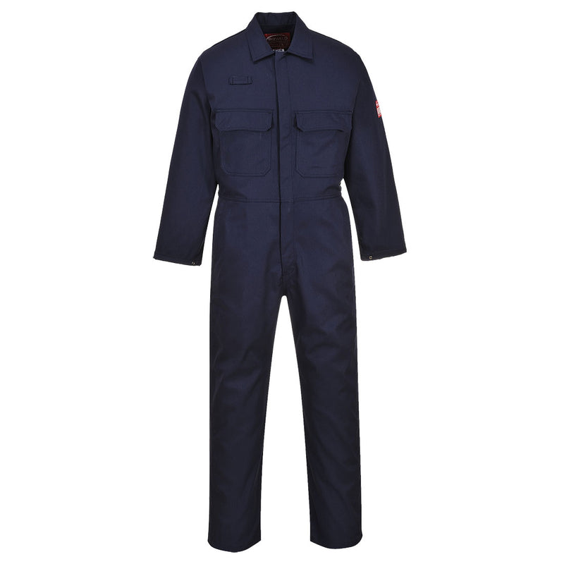 Portwest coverall in navy blue front view