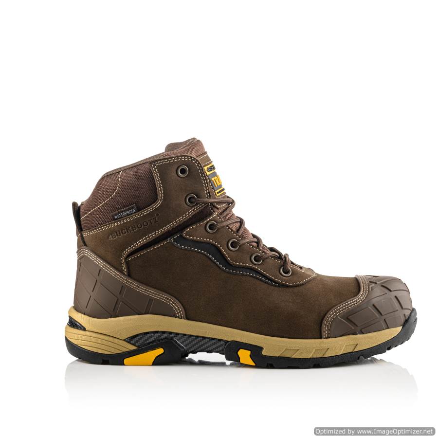 BLITZ Buckbootz Tradez S3 SRC Brown Lightweight Waterproof Safety Lace Boot