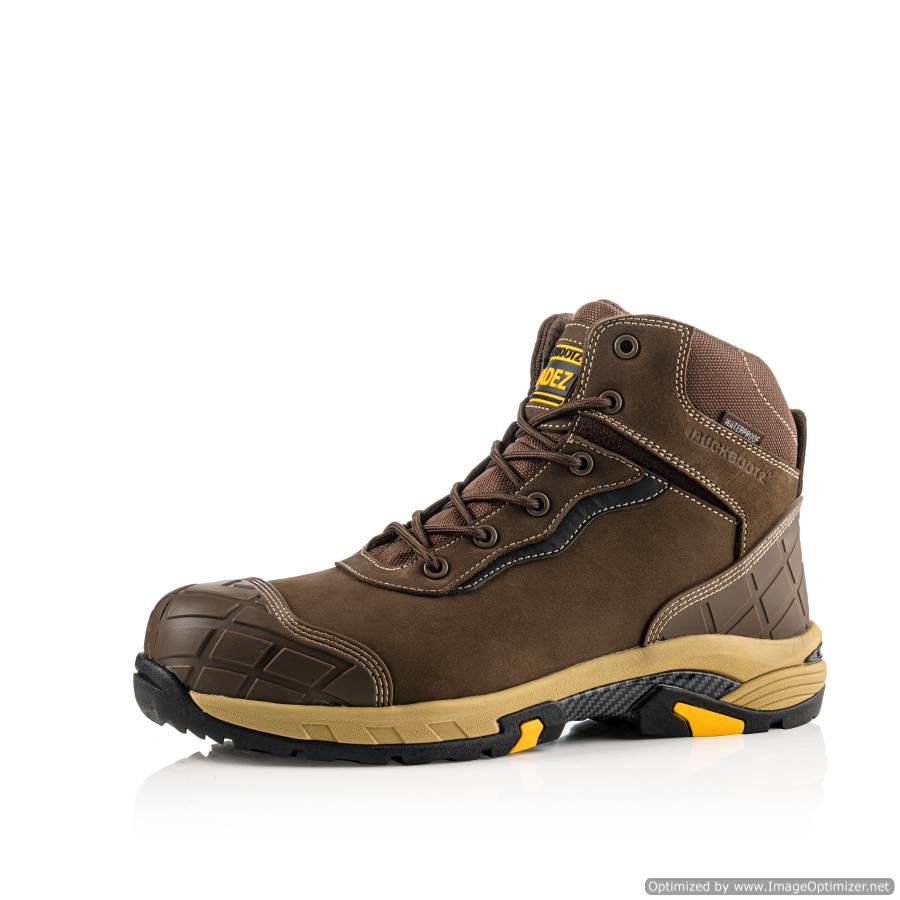 BLITZ Buckbootz Tradez S3 SRC Brown Lightweight Waterproof Safety Lace Boot