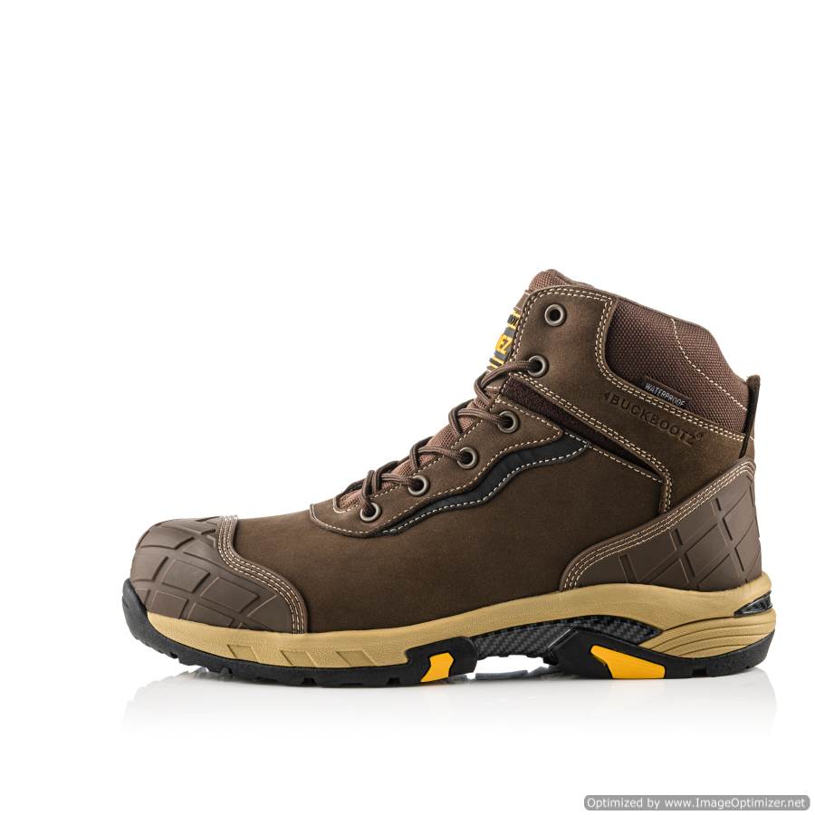 BLITZ Buckbootz Tradez S3 SRC Brown Lightweight Waterproof Safety Lace Boot