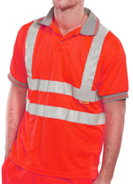 Beeswift Short Sleeve Hi-Vis Polo Shirt - thumbnail 2