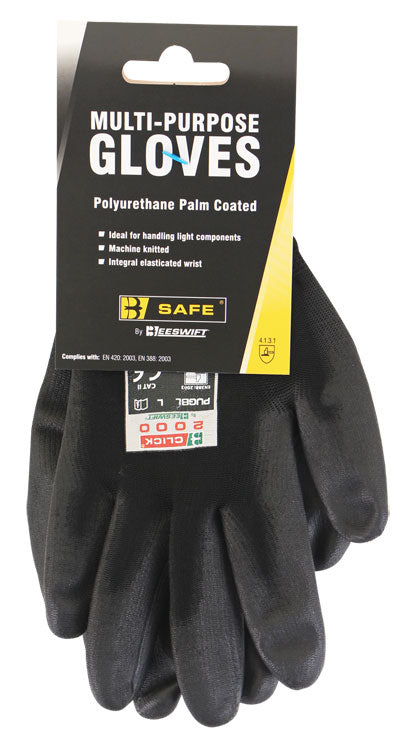 B-Safe Multi-Purpose PU Coated Gloves - Black