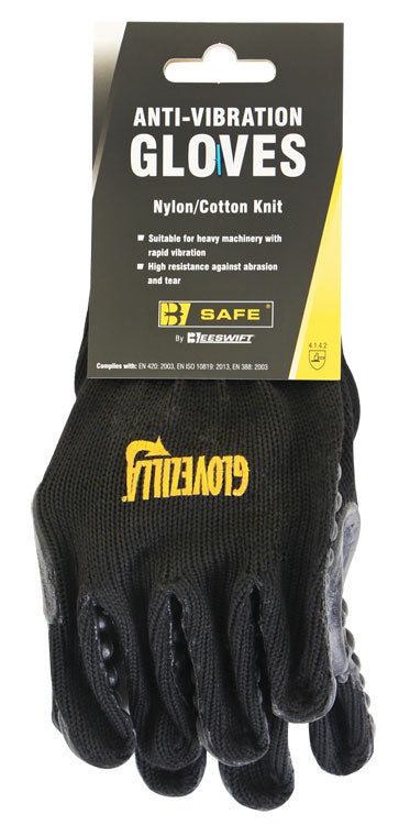 B-Safe Gloveszilla anti-vibration gloves with padded palms.