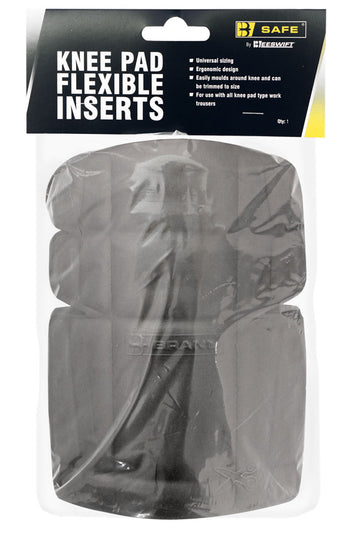 B-Safe black foldable knee pad for comfortable kneeling on hard surfaces.