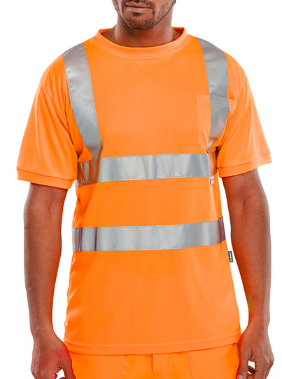 Beeswift Crew Neck Hi-Vis Short Sleeve T-Shirt